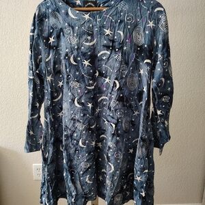 Synchronicity Babydoll Celestial Witch Goth Skater 90s Hippie Dress